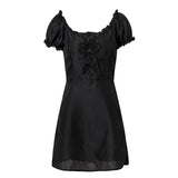 Girl Lace Up Beach Short Party Dress
