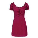 Girl Lace Up Beach Short Party Dress