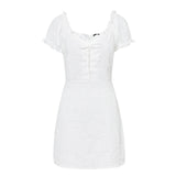 Girl Lace Up Beach Short Party Dress