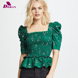 Elasticity Green Blouse