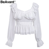 Summer peplum blouse shirt