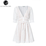 Hollow Out Women Mini Dresses