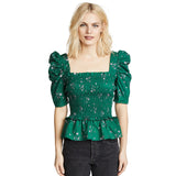 Elasticity Green Blouse